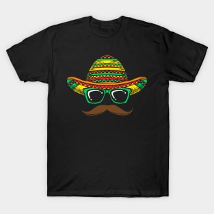 Sombrero Face Cinco De Mayo T-Shirt